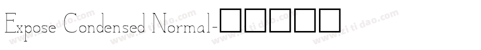 Expose Condensed Normal字体转换
